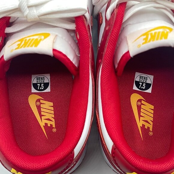 Nike Dunk Low Retro USC Gym Red University Gold Cardinal sz 7.5 - Picture 5 of 6